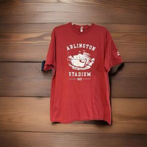 Arlington Stadium 1972 T-Shirt XL Texas Rangers Baseball Taco Casa Sleeve Hits